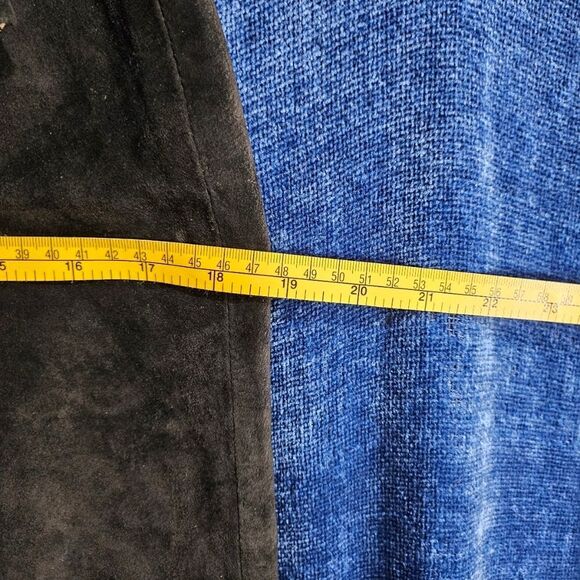 Carlo Ferranti 100% Black Leather Skirt Medium - Picture 7 of 11